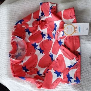 CARTERS 3T RASH GUARD STRAWBERRY
